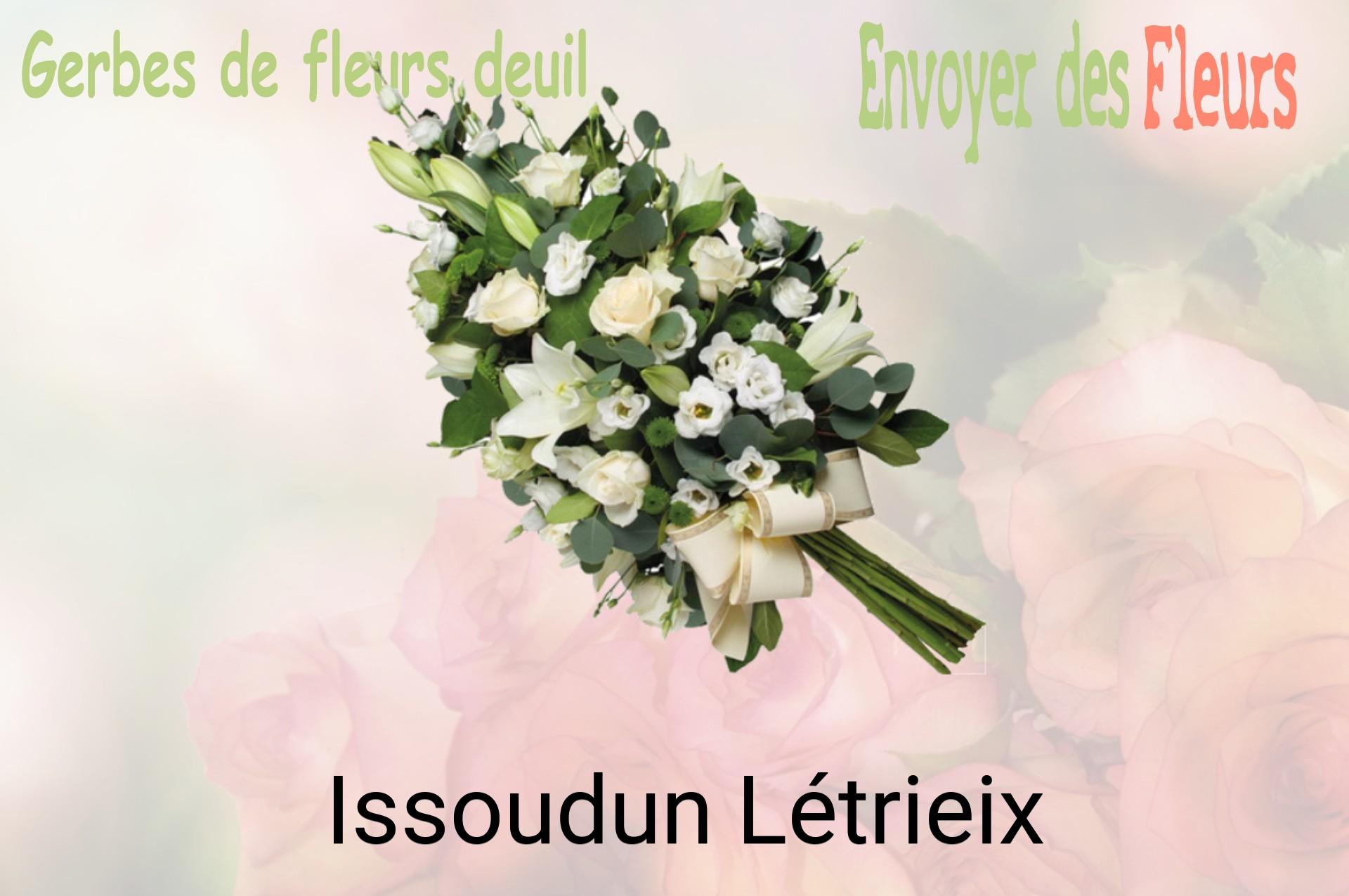Gerbe de fleurs de deuil livrée à Issoudun-Létrieix